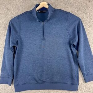 Under Armour ColdGear Storm Pullover Mens XL Blue Quarter Zip Sweater Athletic